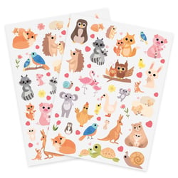 MégaCréa DIY - Gommettes Animaux et leur bébé 0,5 à 5 cm 101 pièces