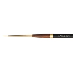 Pinceau - Rond fin - Aquarelle - Isabey - Martre Kolinsky Pure - 6227i - N°1 - Fibres naturelles