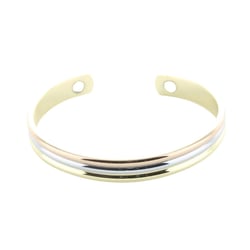 Bracelet Cuivre avec Aimants Jonc Arrondi 3 Métaux - Omsaé