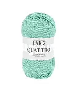 Fil à tricoter 100% coton QUATTRO - Lang Yarns 173 Vert