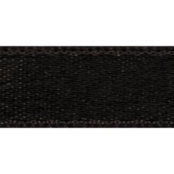 Ruban de satin, 7 mm, rouleau 10 m, noir