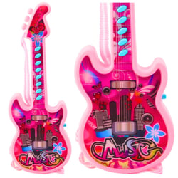 Guitare Électrique Pour Enfants Rose 29 Cm Avec Mélodies Et Solfège