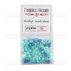 Sequins plats embelissements décoration Fabrika Decoru forme étoile 7 mm BLEU 106