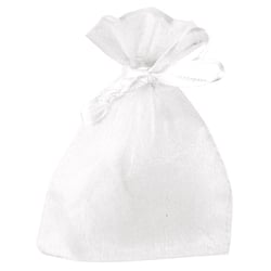 Petits sachets en organdi, blanc, 7,5x10 cm, sachet 6 pièces