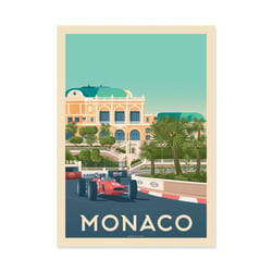 Affiche 30x40 cm - Monaco - Olahoop Travel Posters