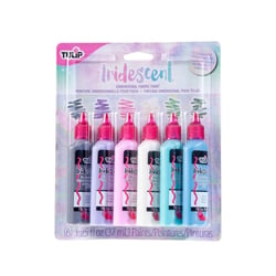 Lot de 6 tubes de 40 ml - Peinture textile 3D Tulip - Iridescent - 3D