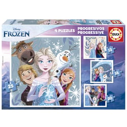 4 puzzles evolutifs La reine des Neiges - Educa Borras - Bleu