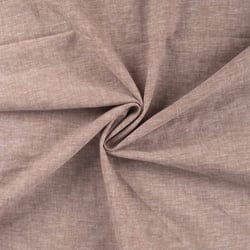 Tissu Lin Coton uni Marron chiné