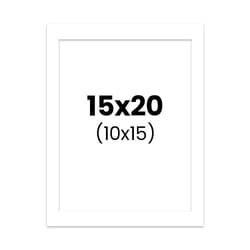 Passe-partout - Blanc - 15x20cm - Photo 10x15cm - Pour cadre - Encadrement