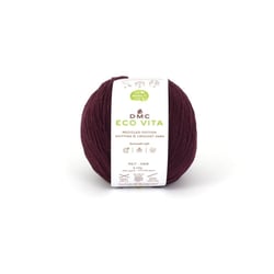 DMC - Fil Coton Recyclé Eco Vita 3mm 100g Tricot et Crochet Col. 205 marron rouge