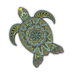 La Tortue Tropicale - Puzzle en bois - Boite en carton