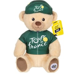 Peluche - Peluche Officielle Ours Tour de France "Maillot et Casquette Sprinteur vert" – 24 cm