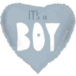 Ballon à plat Coeur Its a Boy - Ø45 cm