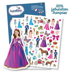 Gommettes - Princesses - Princes - Fées - 128 pièces