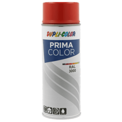 Spray de peinture acrylique - Rouge feu - RAL 3000 - Brillant - Tous supports - Prima Color - 400ml