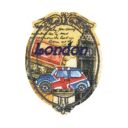 Ecusson thermocollant vintage London 6cm x 4,5cm