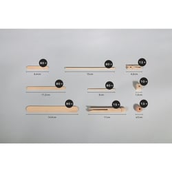Boîte artisanale de base,bois FSC 100%, nature, 450 pièces, assorties,
