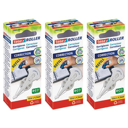Ruban correcteur TESA - ecoLogo Cassette Refill - Lot de 3 recharges - 4,2 mm x 14 m