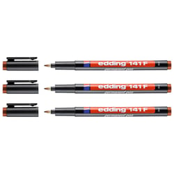 Lot de 3 feutres permanents pointe fine 0,6 mm - EDDING - Marron - 141F