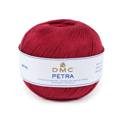 Pelote de laine - 100% coton - Rouge - 5815 - DMC - Petra - Longues fibres