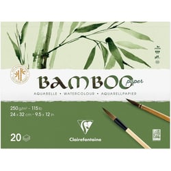 Bloc - Aquarelle - 24x32cm - 20 feuilles - Clairefontaine - Bamboo