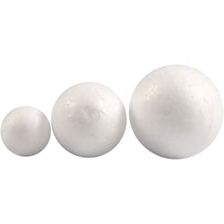 Boules en polystyrène, d 20+30+40 mm, blanc, 12 pièces/ 1 Pq.