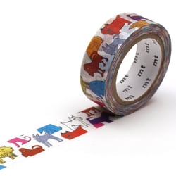 Masking tape - Lisa Larson - Chiens colorés - 7 m x 15mm