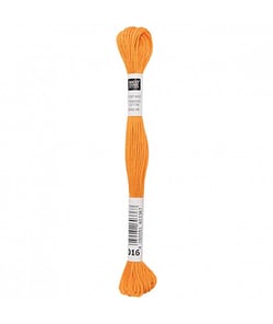 Fil à broder mouliné Uni - Rico Design 016 Orange