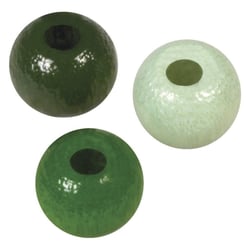 Perles en bois polies 6mm Assortiment - vert