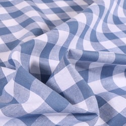 Tissu Rayures Très grands carreaux 17 mm Bleu ancien