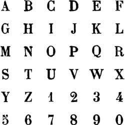 SET TAMPONS ALPHABET - 1,5 CM - BOIS
