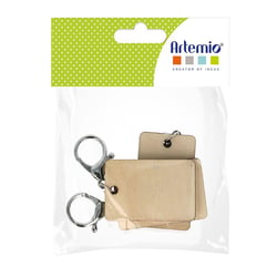 Set 3 porte-clés rectangles 3,5x5,5 cm - Artemio