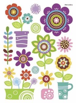 STICKERS GEL 3D - FLEURS