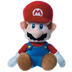 Peluche géante super mario bross 110 cm - grand mario plombier 1 mètre 10 - doudou xxl licence nintendo - BANDAI