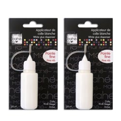 2 tubes de colle blanche pointe fine - 20 ml