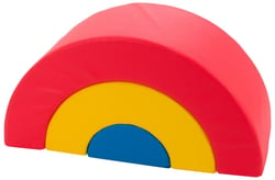 Arc - en - ciel mini – lot de 3 gros blocs jaune, rouge, bleu - Velinda