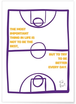 Affiche Kobe Bryant - Citation motivante | A3 : 29,7x42cm