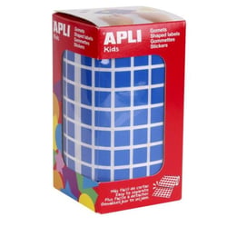 Apli Agipa - Gommettes rouleau Carré 10x10 mm bleu x 6 372