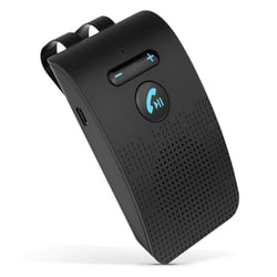 Avizar Kit main libre voiture KX1 Bluetooth 4.0 Multipoint Pare-Soleil Boutons Noir