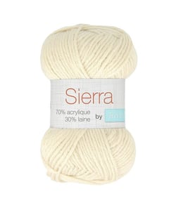 Pelote de laine à tricoter Tricot SIERRA - Distrifil 211 Ecru