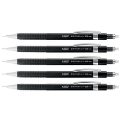 Porte-mines rechargeable BIC Criterium - Lot de 5 - Mine HB 0,5 mm - Corps noir
