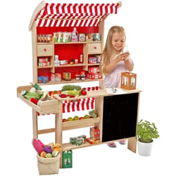 Stand de marché en bois avec accessoires - Tanner