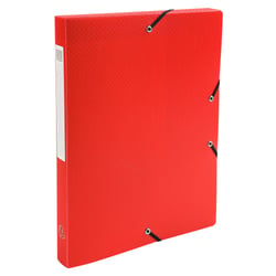 Boite de Classement Exabox Dos 25mm polypropylène 7/10e OPAK - A4 - Rouge - x 8 - Exacompta