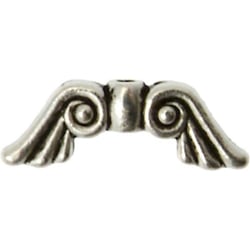 MégaCréa - Perle métal Aile d'ange 3mm Argenté (lot de 10)