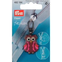 Fashion de fermeture éclair F. enfants chouette marron/rose