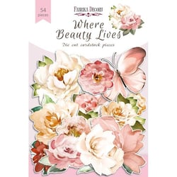 Die cuts formes décoratives scrapbooking Fabrika Décoru 54 pièces WHERE BEAUTY L IVES