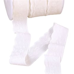 Bobine 25m élastique lingerie facon dentelle blanc 25mm
