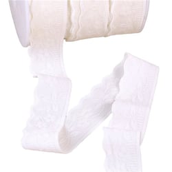 Elastique lingerie facon dentelle 25mm blanc au mètre