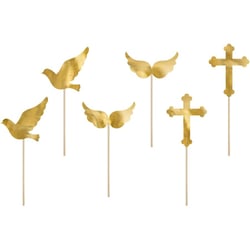 6 Pics Cupcakes Toppers - Première Communion