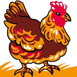LUC - Kit canevas Soudan Mère poule 25x25 cm